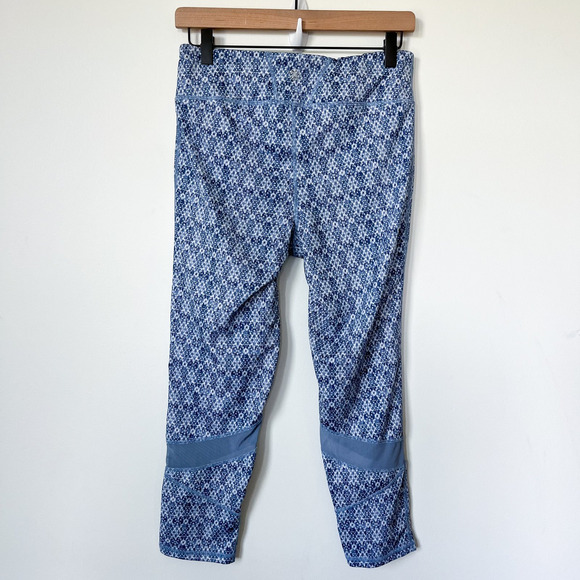 Gaiam Om Align Yoga Capri Leggings Womens Medium Blue Pilates Athleisure Active - Picture 4 of 12